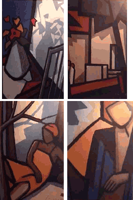 4 verschiedene Kunstdrucke (28x40 cm), (signiert) von Herbert Muckenschnabel